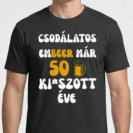 Férfi Imperial póló - Csodálatos embeer már 50 kib*szott éve - szülinap - 50 ik szülinap - 50 - éves - 50 éves