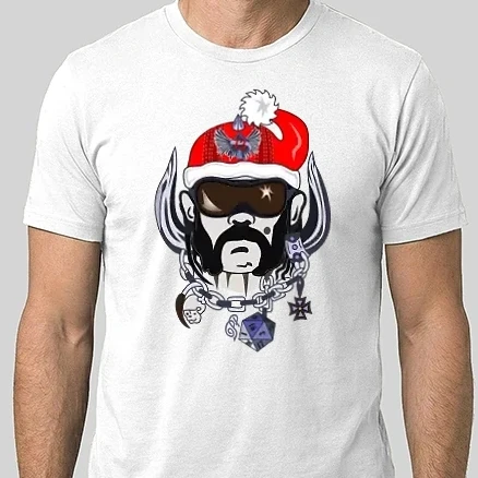 Férfi Alap póló - Lemmy Santa Head