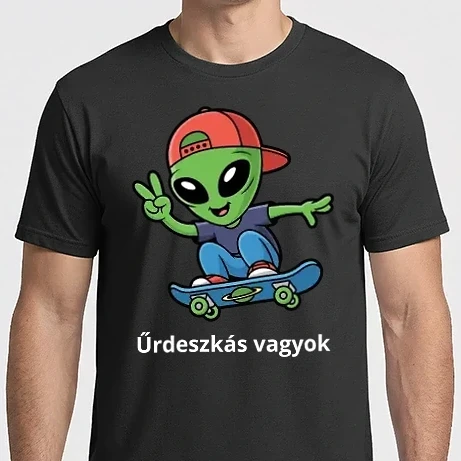 Férfi Imperial póló - Űrdeszkás vagyok! - UFO - gördeszka