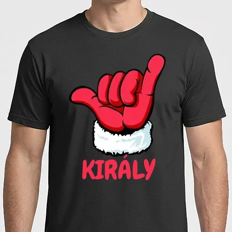 Férfi Imperial póló - Király - king -sakk - mikulás - kesztyű - ajándék - karácsonyi ajándék - karácsonyi póló - karácsonyi polo