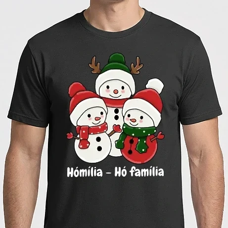 Férfi Imperial póló - Hómília - Hó familia - karácsony - karácsonyi ajándék - hóember - család  - karácsonyi póló - karácsonyi polo