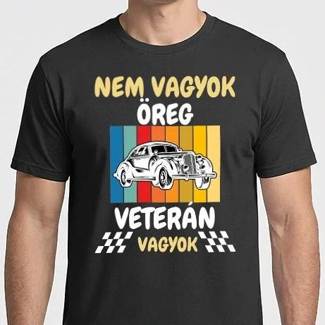 Férfi Imperial póló - Nem vagyok öreg! Veterán vagyok! - szülinap - 50 éves - 40 éves - 30 éves - születésnap
