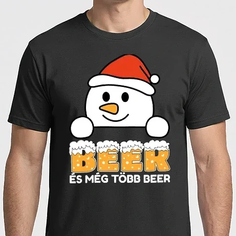 Férfi Imperial póló - Beer és még több Beer - karácsonyi póló - karácsonyi polo - sör - sörös polo - karácsony - ajándék apunak - karácsonyi ajándék