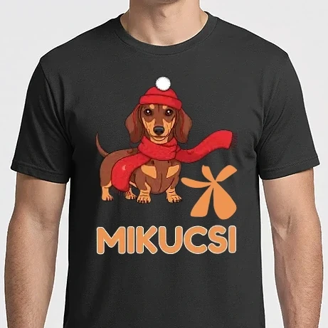 Férfi Imperial póló - Mikucsi - tacsi ajándék - karácsonyi póló - karácsonyi polo -  karácsonyi ajándék - mikulás ajándék - tacsi gazdinak