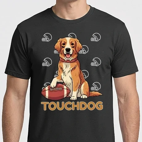 Férfi Imperial póló - Touchdog - karácsonyi ajándék - amerikai foci - foci - kutya - kutyás ajándék - karácsony