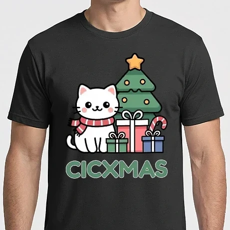 Férfi Imperial póló - Cicxmas - ajándék macskásoknak - karácsony - ajándék - karácsonyi ajándék - mikulás karácsonyi póló - karácsonyi polo - 