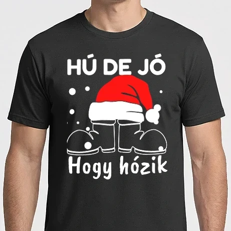 Férfi Imperial póló - Hú de jó hogy hózik - karácsony - karácsony - karácsonyi póló - karácsonyi polo - karácsonyi ajándék 