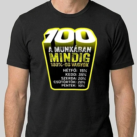 Férfi Alap póló - 100% munka