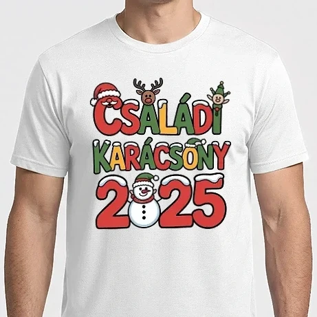 Férfi Imperial póló - Családi karácsony 2025 cartoon