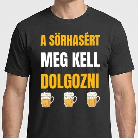 Férfi Imperial póló - A sörhasért meg kell dolgozni