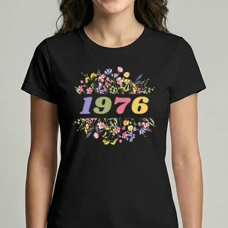 Női Imperial póló - 1976 szülinap 50 vadvirágos