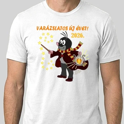 Férfi Alap póló - Újévi Vakond Lámpással