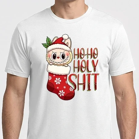 Férfi Imperial póló - Ho-ho holy shit Labubu xmas