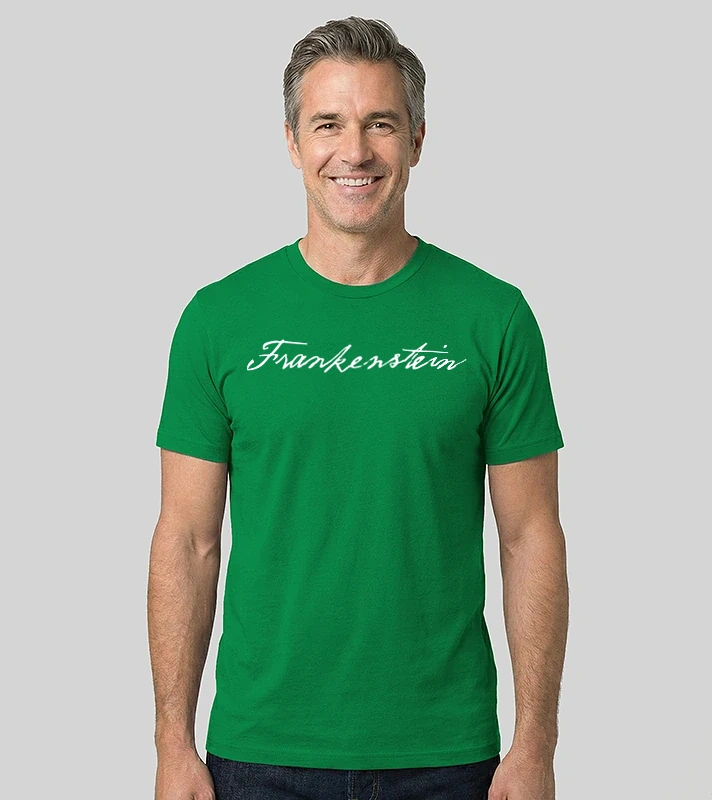 Frankenstein logo - fehér – Férfi Alap póló