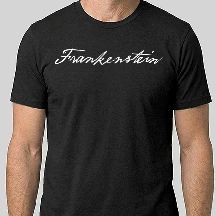 Férfi Alap póló - Frankenstein logo - fehér