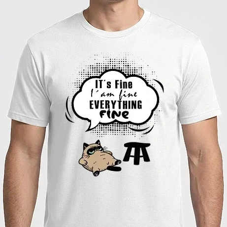 Férfi Imperial póló - It's Fine_cat