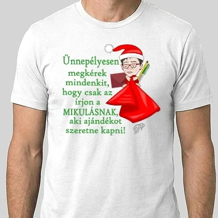 Férfi Alap póló - Nyunyóka és a Mikulás
