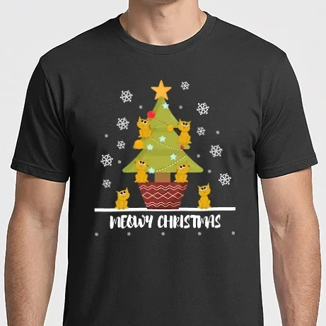 Férfi Imperial póló - meowy christmas