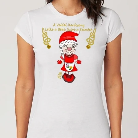 Női Alap póló - Valódi Karácsony