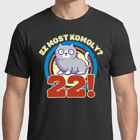 Férfi Imperial póló - ez most komoly 22éves, csodálkozó macska
