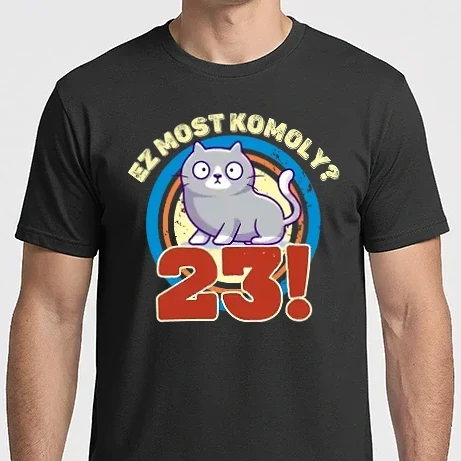 Férfi Imperial póló - ez most komoly 23éves, csodálkozó macska