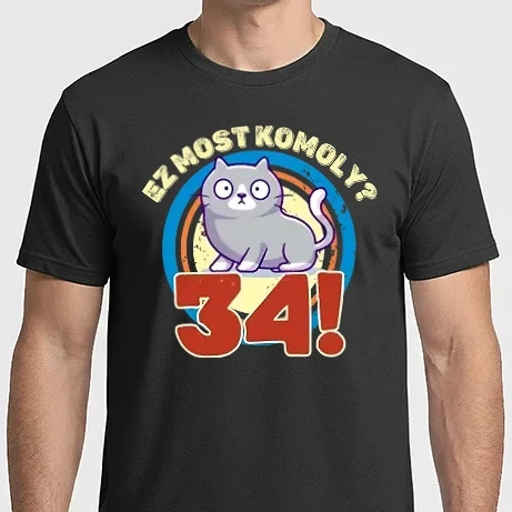 Férfi Imperial póló - ez most komoly 34éves, csodálkozó macska