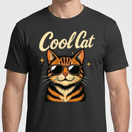 Férfi Imperial póló - Cool Cat – menő cicás minta