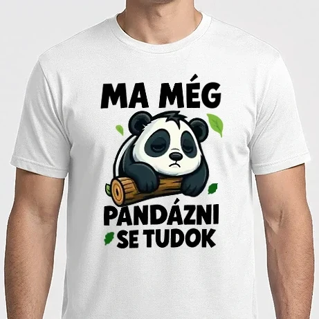 Férfi Imperial póló - Ma még pandázni se tudok – vicces panda minta