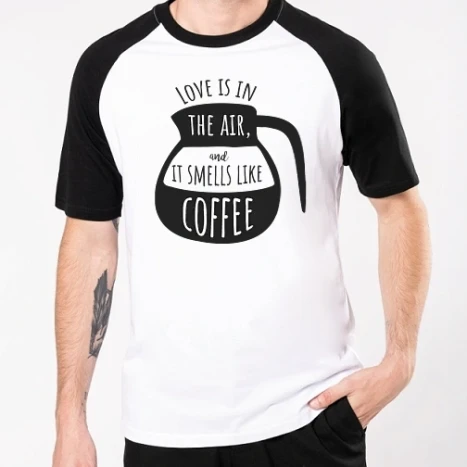 Férfi Baseballpóló - Coffee