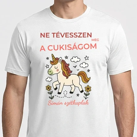Férfi Imperial póló - ne tévesszen meg a cukiságom - unikornis