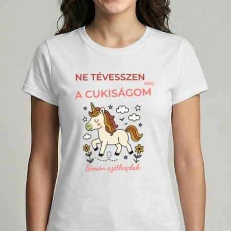 Női Imperial póló - ne tévesszen meg a cukiságom - unikornis