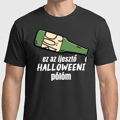 Férfi Imperial póló - Ijesztő Halloweeni póló fekete alapra