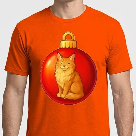 Férfi Imperial póló - Macskás karácsonyi dísz
