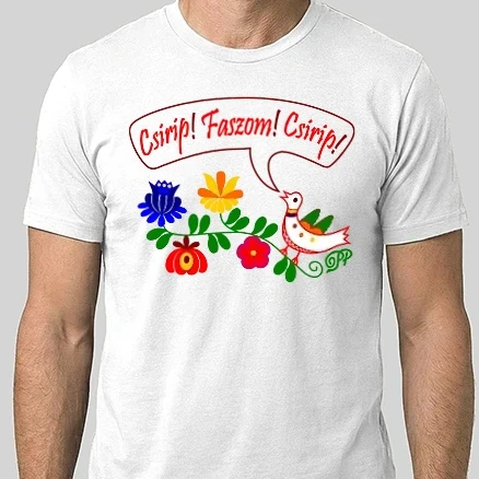Férfi Alap póló - Csirip Faszom F-Caw-F