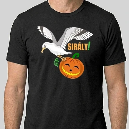 Férfi Alap póló - Halloweeni Sirály
