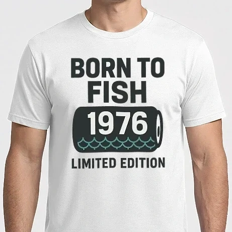 Férfi Imperial póló - born to fish 1976 