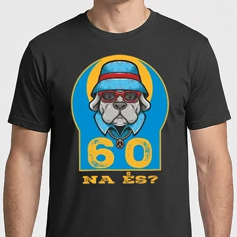 Férfi Imperial póló - na és 60 éves születésnap, cool kutya sapkában
