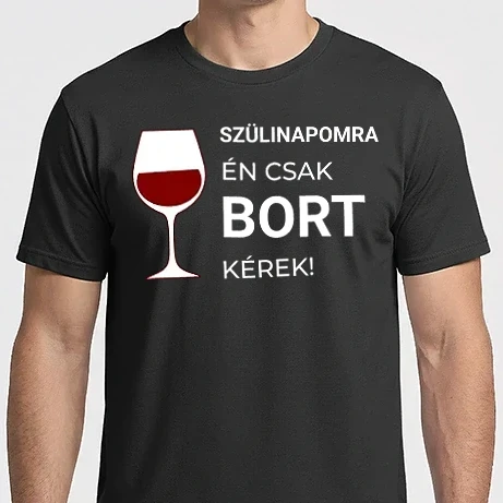 Férfi Imperial póló - szülinapomra csak bort