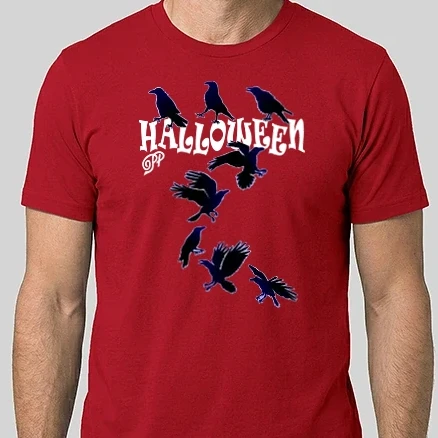 Férfi Alap póló - Halloweeni Varjak A