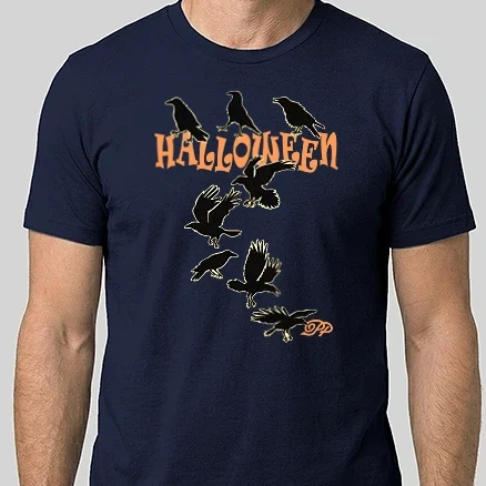 Férfi Alap póló - Halloweeni Varjak B