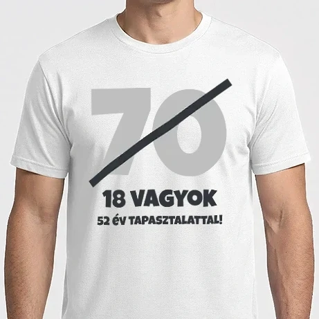 Férfi Imperial póló - 70 - 18 vagyok 52 év tapasztalattal