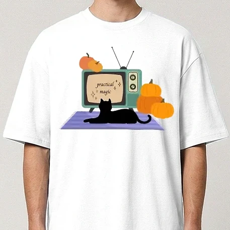 Oversize póló - tv.blackcats.minta 