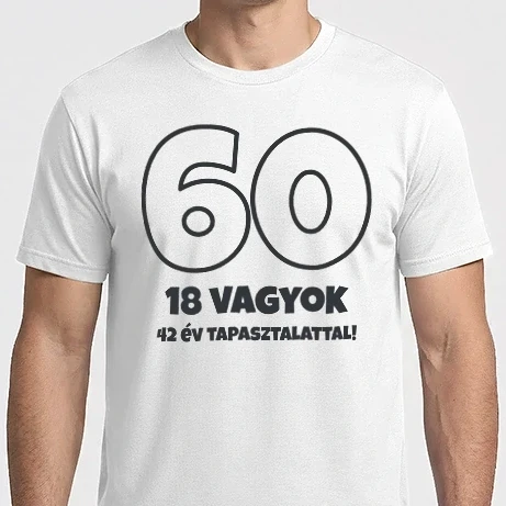 Férfi Imperial póló - 60 - 18 vagyok 42 év tapasztalattal