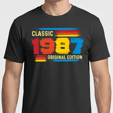 Férfi Imperial póló - classic, original edition, retro, vintage évszám, születésnapi dátum, 1987
