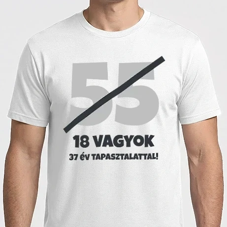 Férfi Imperial póló - 55 - 18 vagyok 37 év tapasztalattal