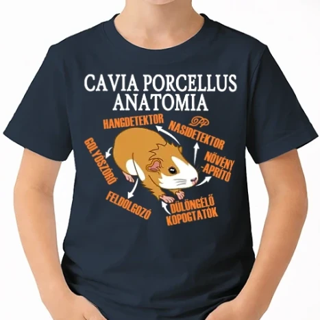Uniszex gyerek Póló - Tengerimalac Anatómia