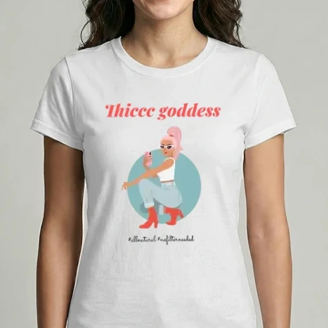 Női Imperial póló - Thiccc goddess-Teltkarcsú istennő