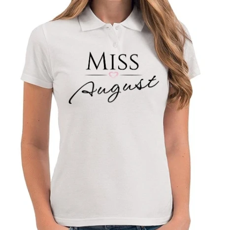 Női galléros póló - Miss August