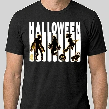 Férfi Alap póló - Halloween Vonalkód