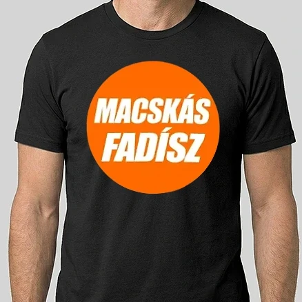 Férfi Alap póló - Macskás fadísz logo